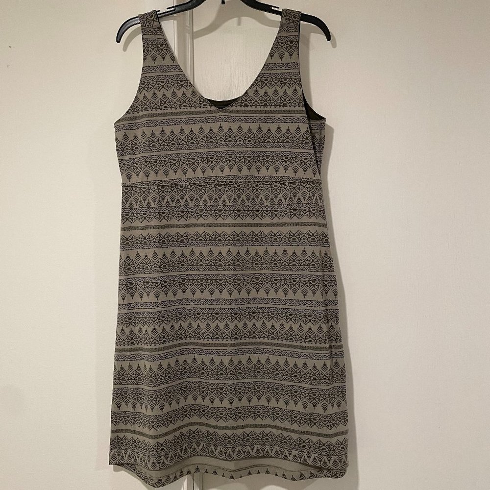 L.L. Bean travel dress, sage print, size S